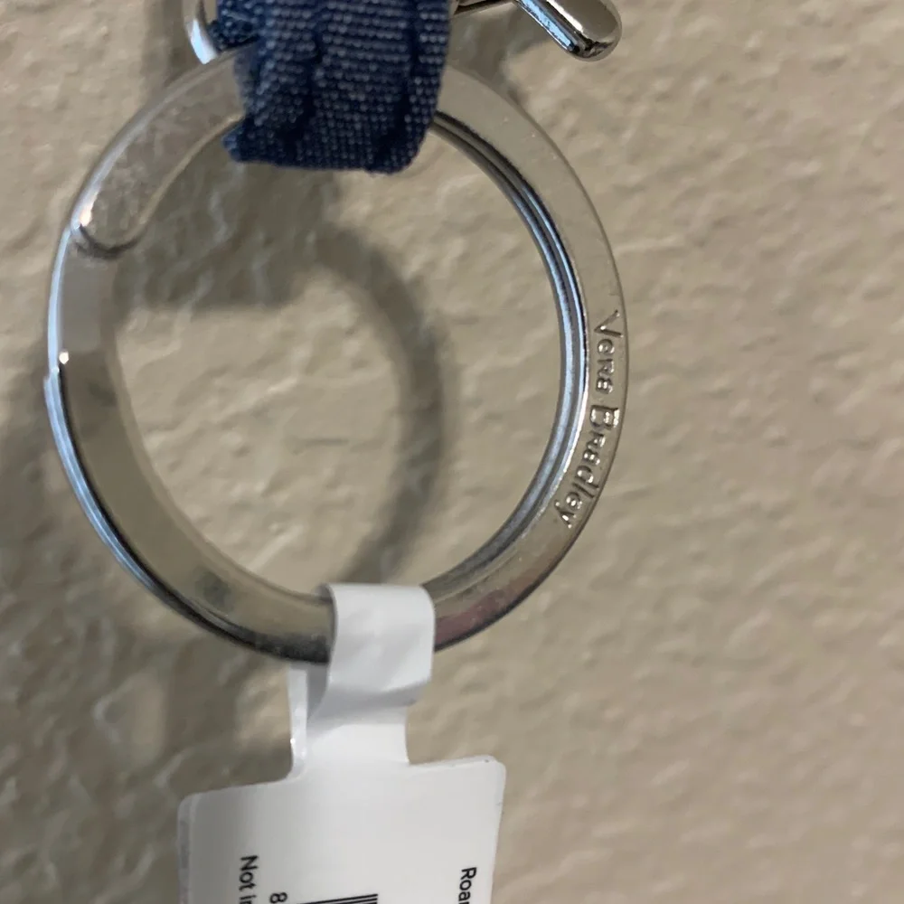 LMT: Vera Bradley Moonlight Navy Lanyard with Silver Accent